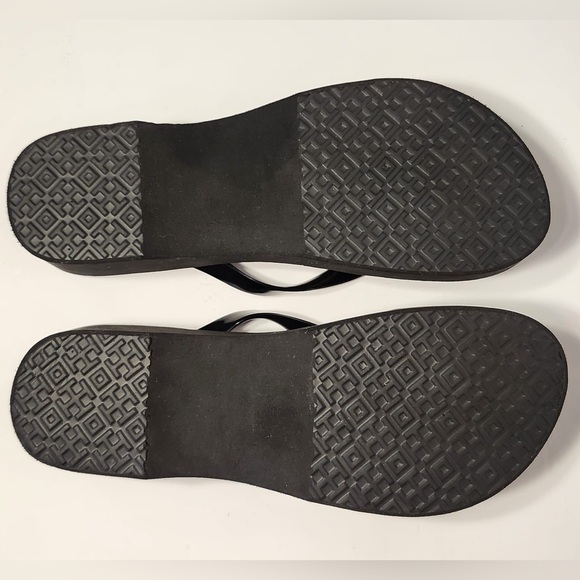 Tory Burch Eva Platform Black Flip Flops - Womens Size 9 - Excl Cond! - Picture 16 of 16